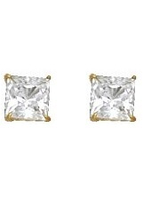 Wellingsale 14K Yellow Gold Polished Angel Stud Earrings With Screw Back