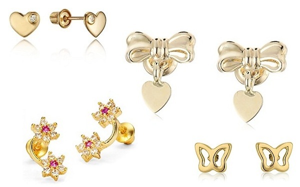 gold baby earrings